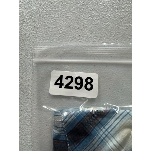 Vintage Wrangler Pearl Snap Shirt Men’s L Brushpopper Plaid Long Tails‎ Western - Picture 6 of 6